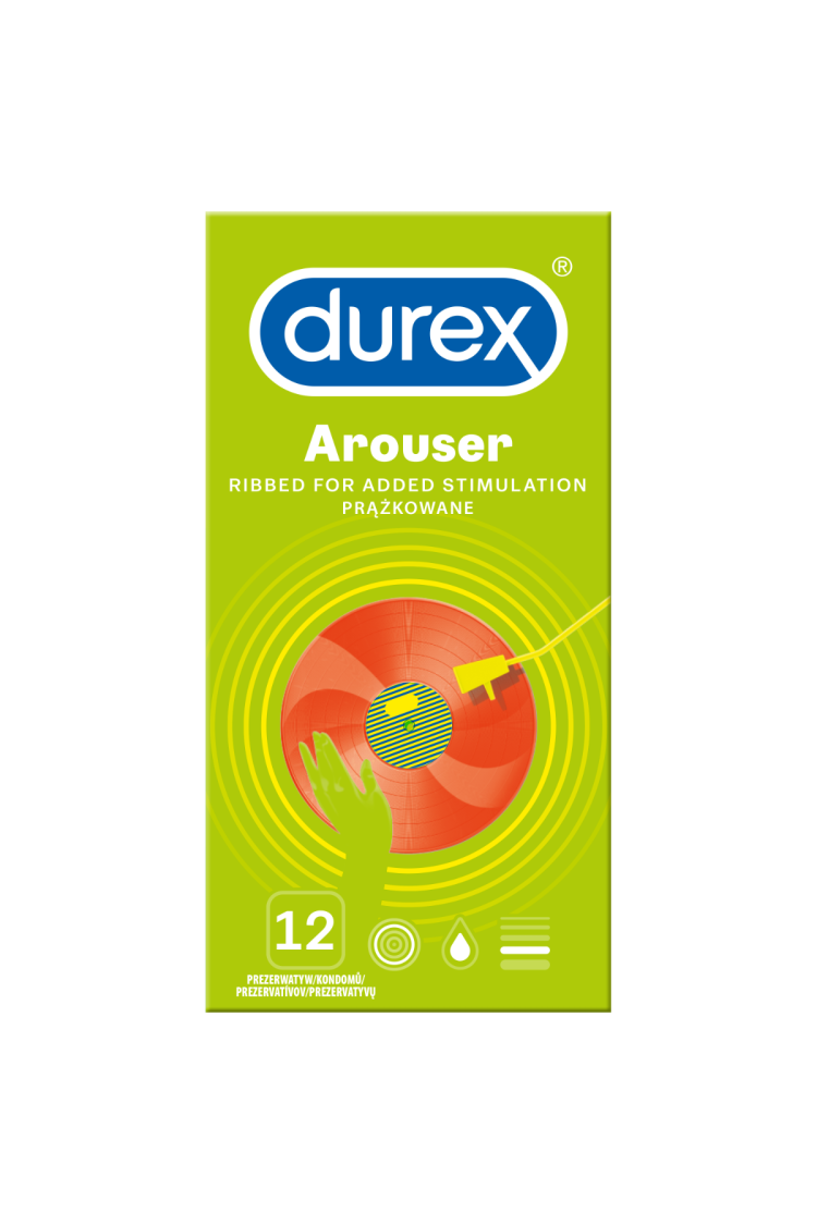 Prezerwatywy Lateksowe Z Prążkami Arouser 12 Szt. Durex