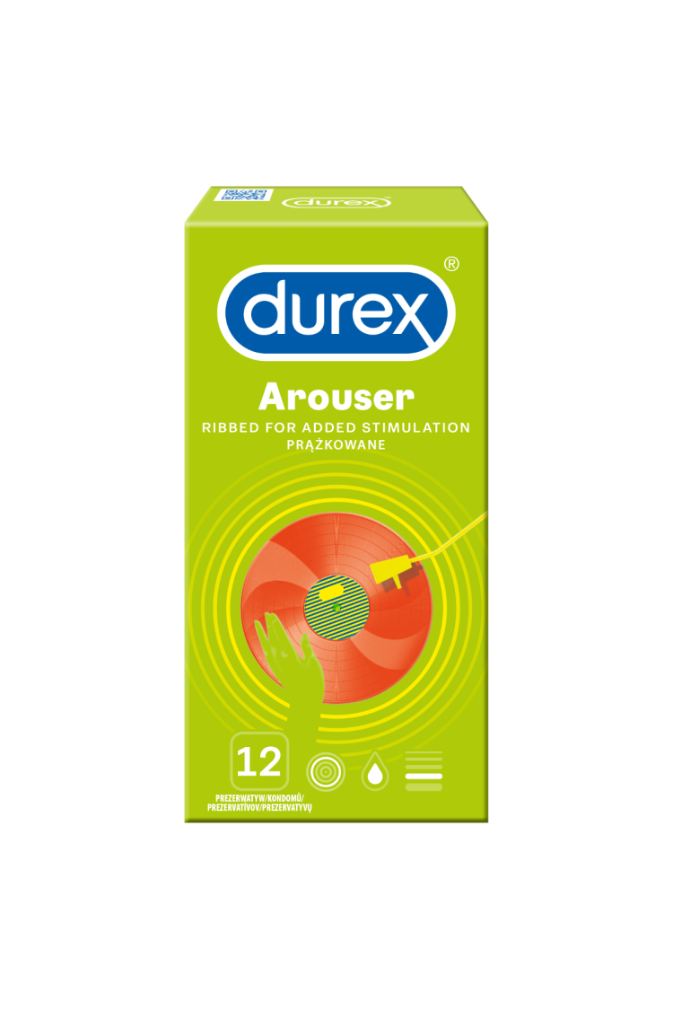 Prezerwatywy Lateksowe Z Prążkami Arouser 12 Szt. Durex