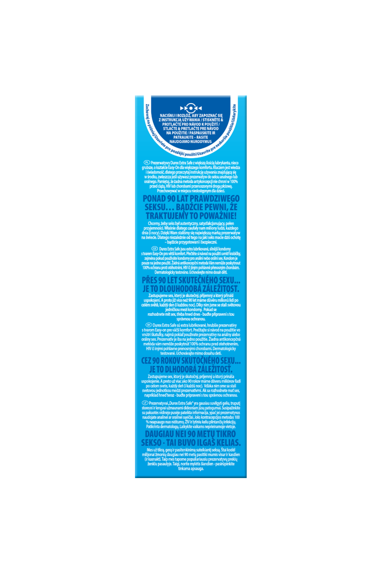 Prezerwatywy Lateksowe Grubsze Extra Safe 12 Szt. Durex
