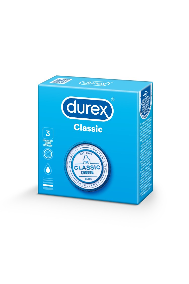 Prezerwatywy Lateksowe Classic 3 Szt. Durex