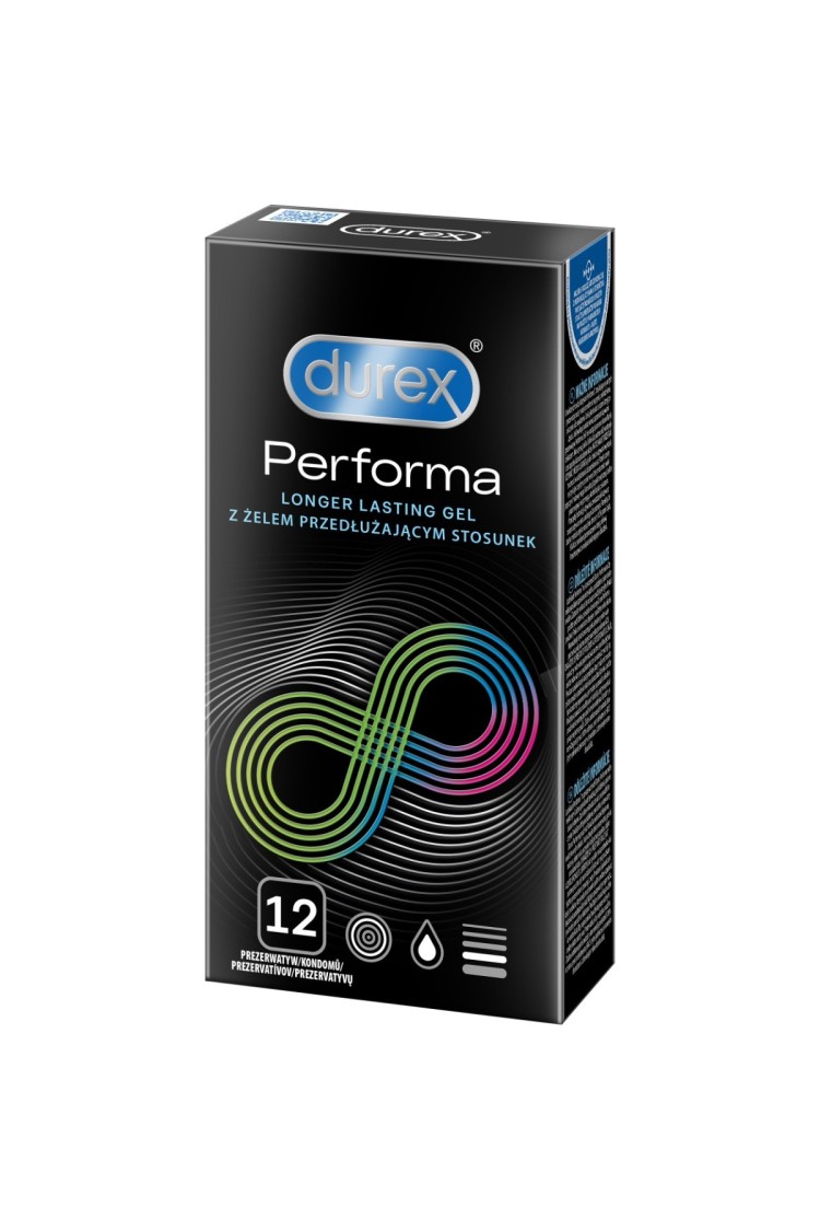 Prezerwatywy Lateksowe Przedłużające Stosunek Performa 12 Szt Durex