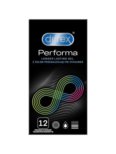 Prezerwatywy Lateksowe Przedłużające Stosunek Performa 12 Szt Durex
