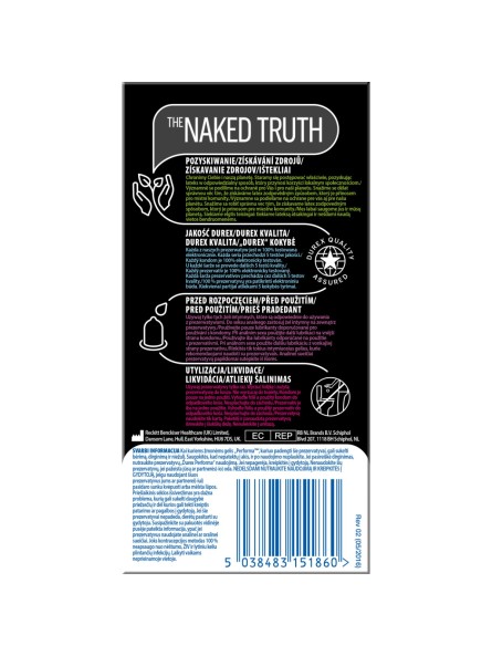 Prezerwatywy Lateksowe Przedłużające Stosunek Performa 12 Szt Durex