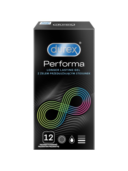 Prezerwatywy Lateksowe Przedłużające Stosunek Performa 12 Szt Durex