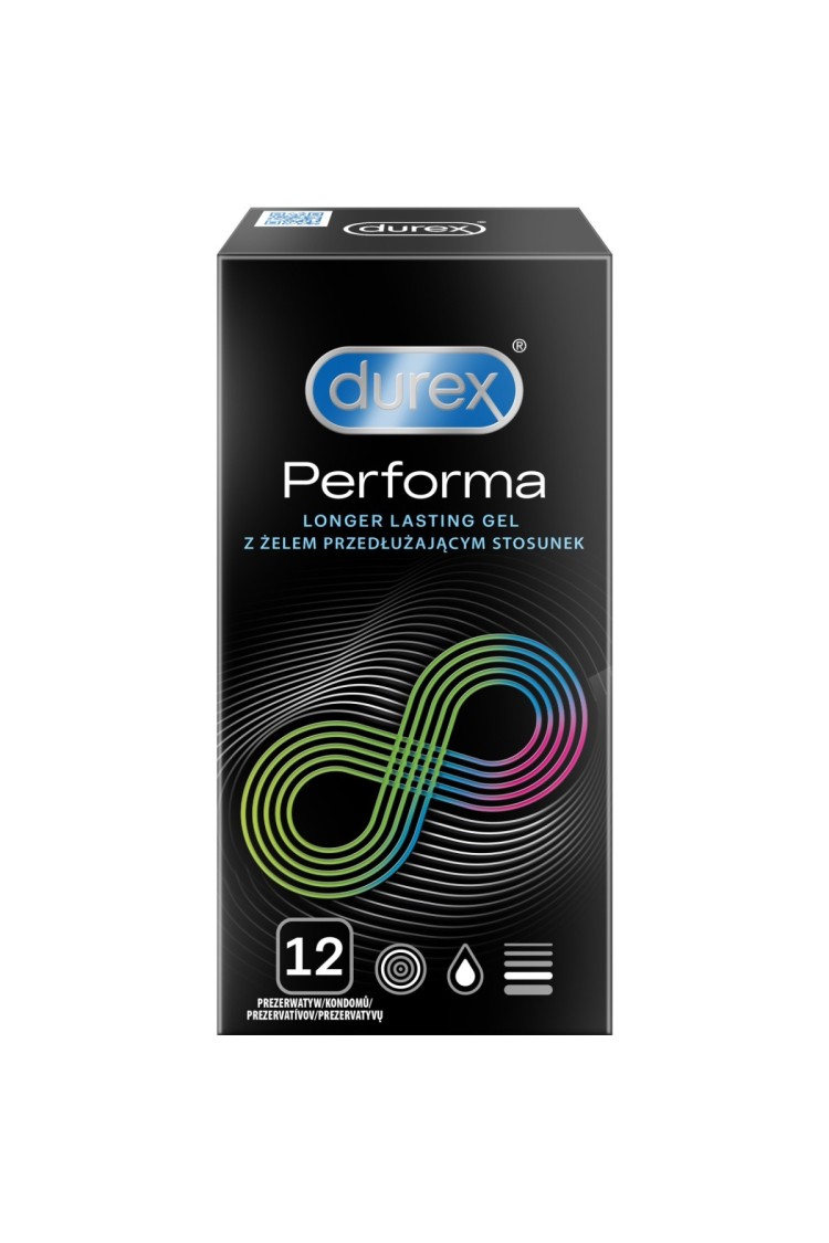 Prezerwatywy Lateksowe Przedłużające Stosunek Performa 12 Szt Durex