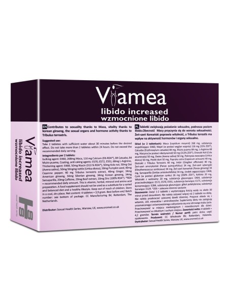 Viamea Suplement Diety Zwiększający Libido 4Tabletki SHS