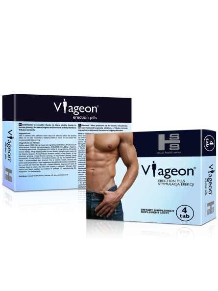 Viageon Suplement Diety Ułatwiający Erekcję 4Tabletki SHS