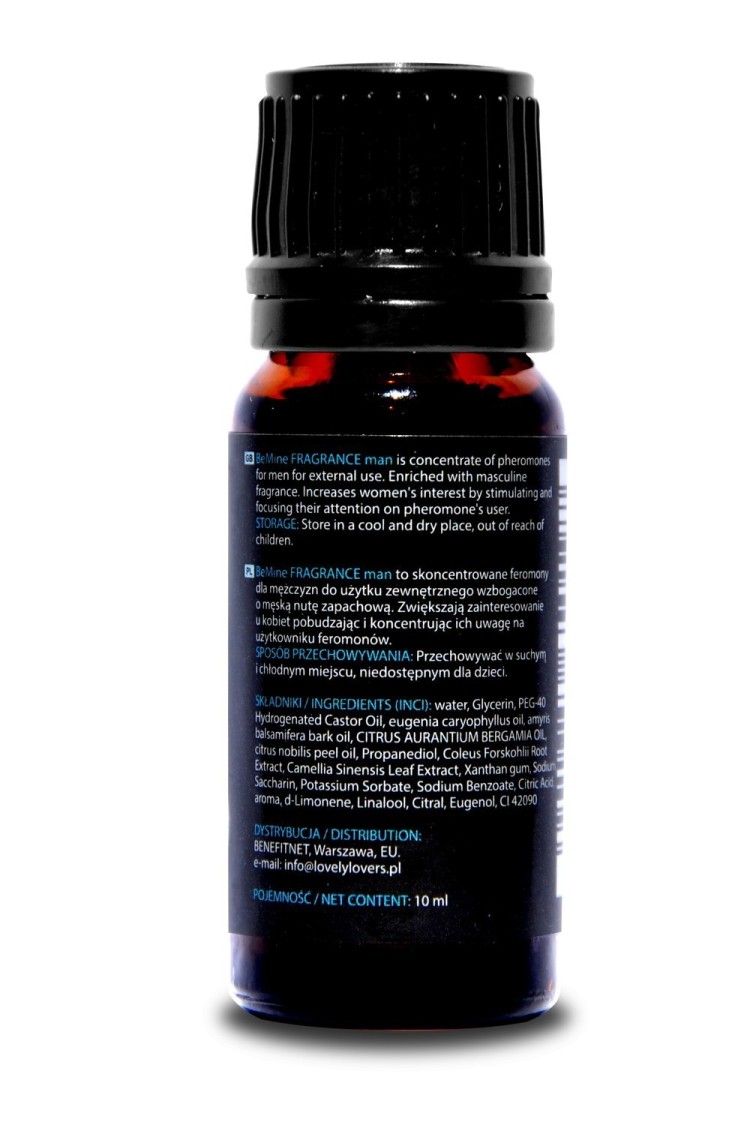 Perfumy Z Feromonami Męskimi Bemine Fragnance For Man 10 Ml Lovely Lovers