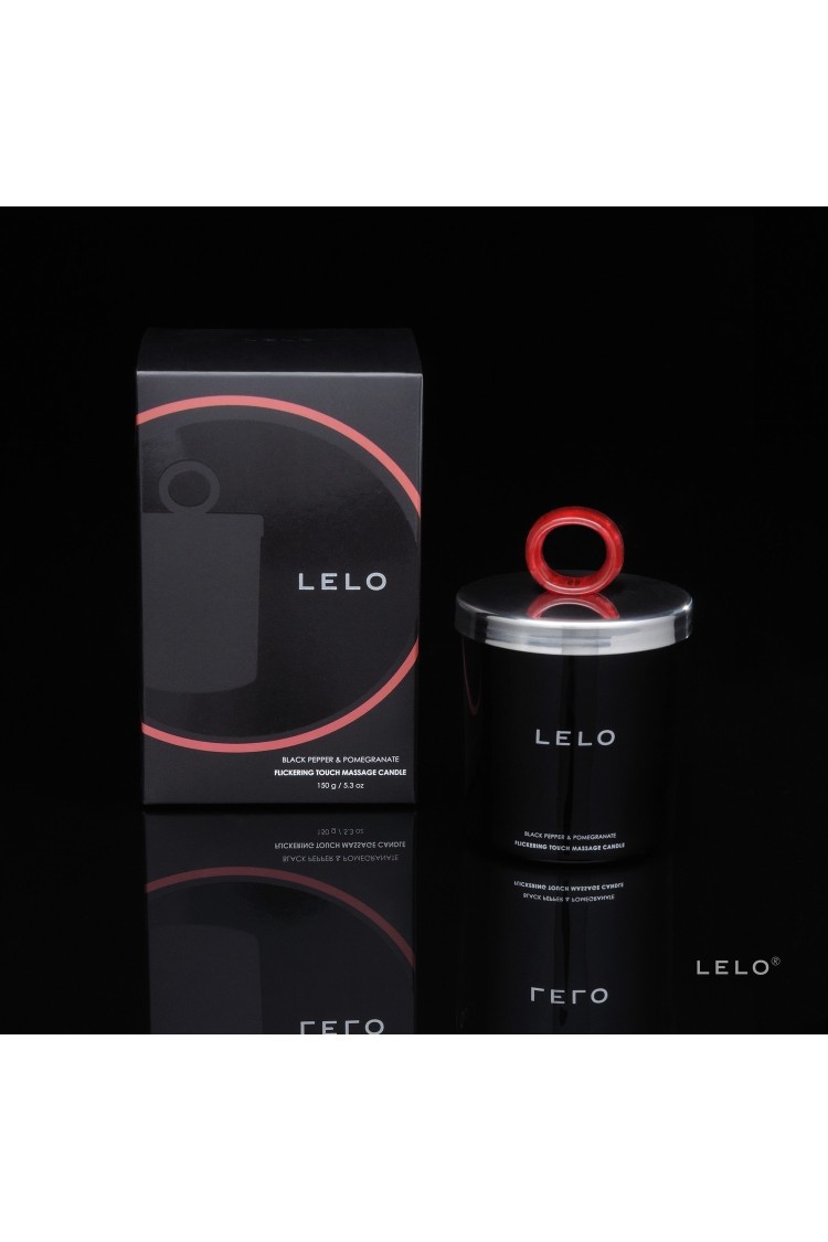 Świeczka Do Masażu O Zapachu Czarnego Pieprzu I Granatu Flickering Touch Massage Candle Black Pepper & Pomegranate 150G Lelo