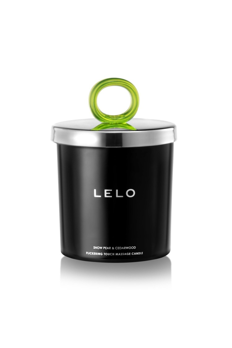 Świeczka Do Masażu O Zapachu Gruszki I Drzewa Cedrowego Flickering Touch Massage Candle Snow Pear & Cedarwood 150G Lelo
