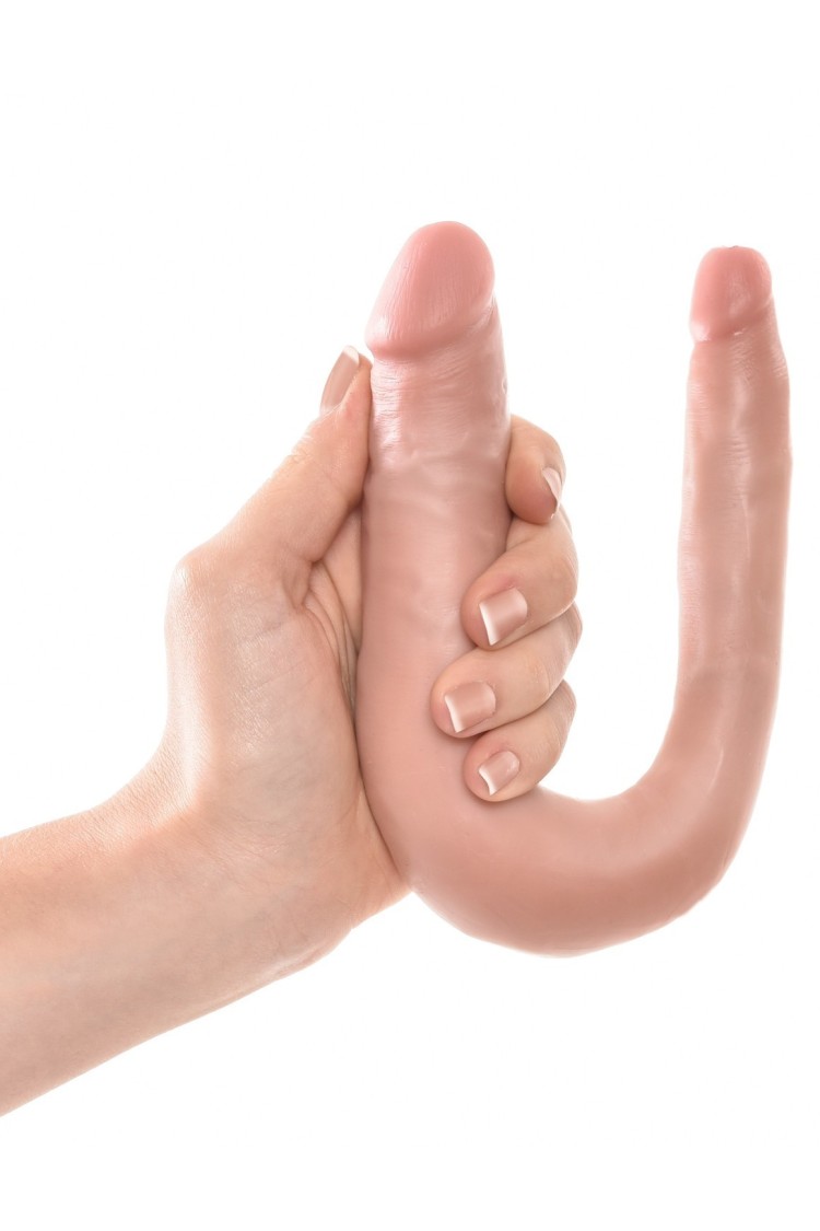 Podwójne Dilda Cieliste 34Cm U-Shaped Small Double Trouble King Cock