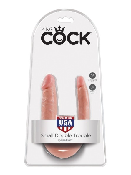 Podwójne Dilda Cieliste 34Cm U-Shaped Small Double Trouble King Cock