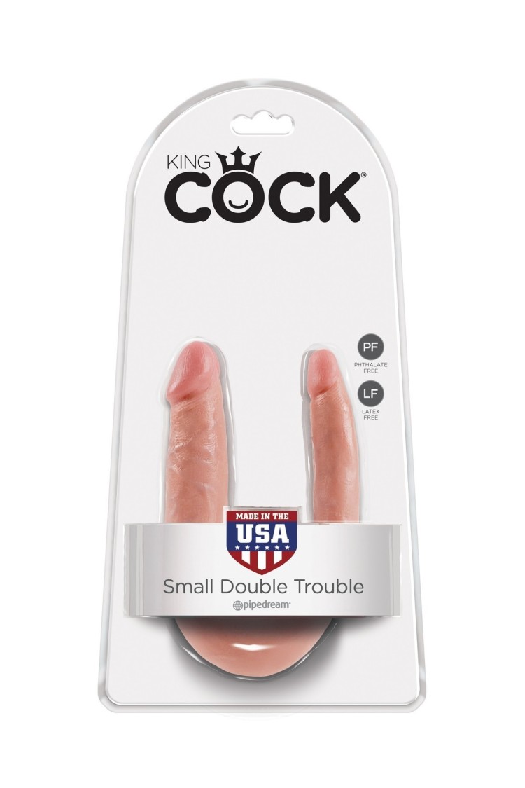 Podwójne Dilda Cieliste 34Cm U-Shaped Small Double Trouble King Cock