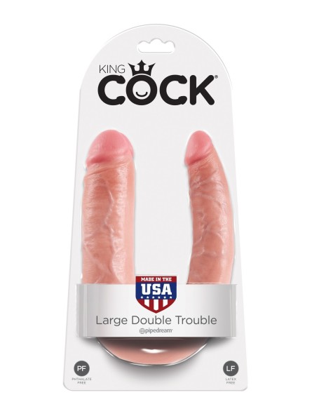 Podwójne Dilda Cieliste 44Cm U-Shaped Large Double Trouble King Cock
