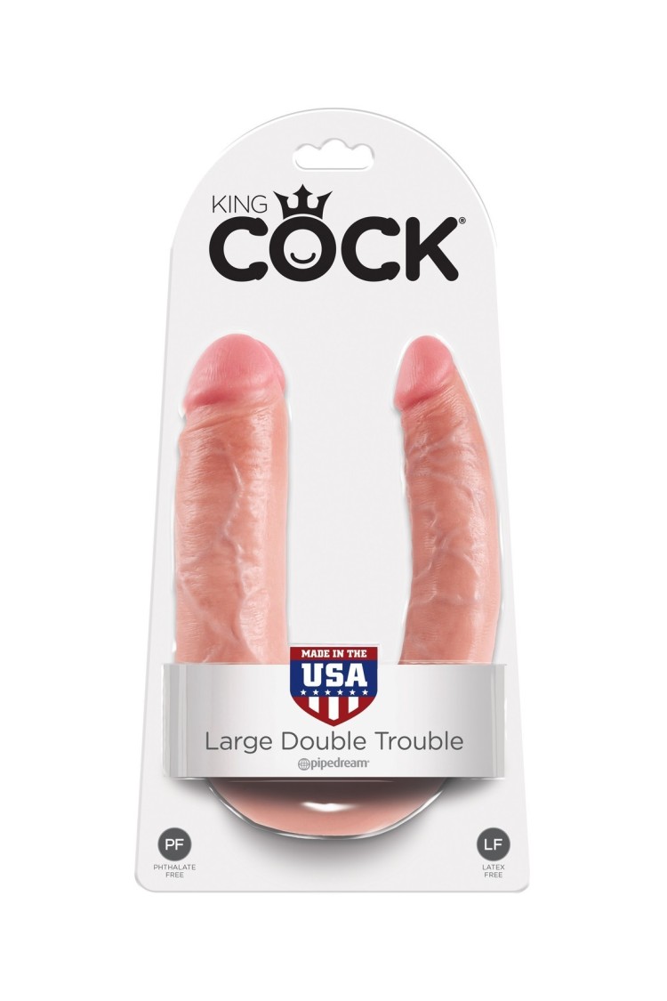 Podwójne Dilda Cieliste 44Cm U-Shaped Large Double Trouble King Cock