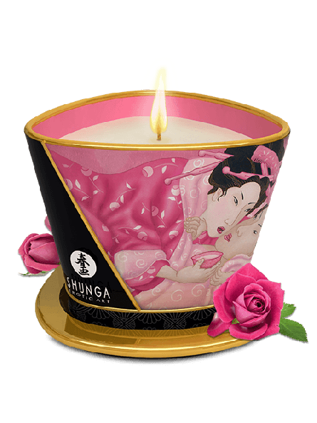 Świeca Do Masażu O Zapachu Różanych Aphrodisia Massage Candle 170 Ml Shunga