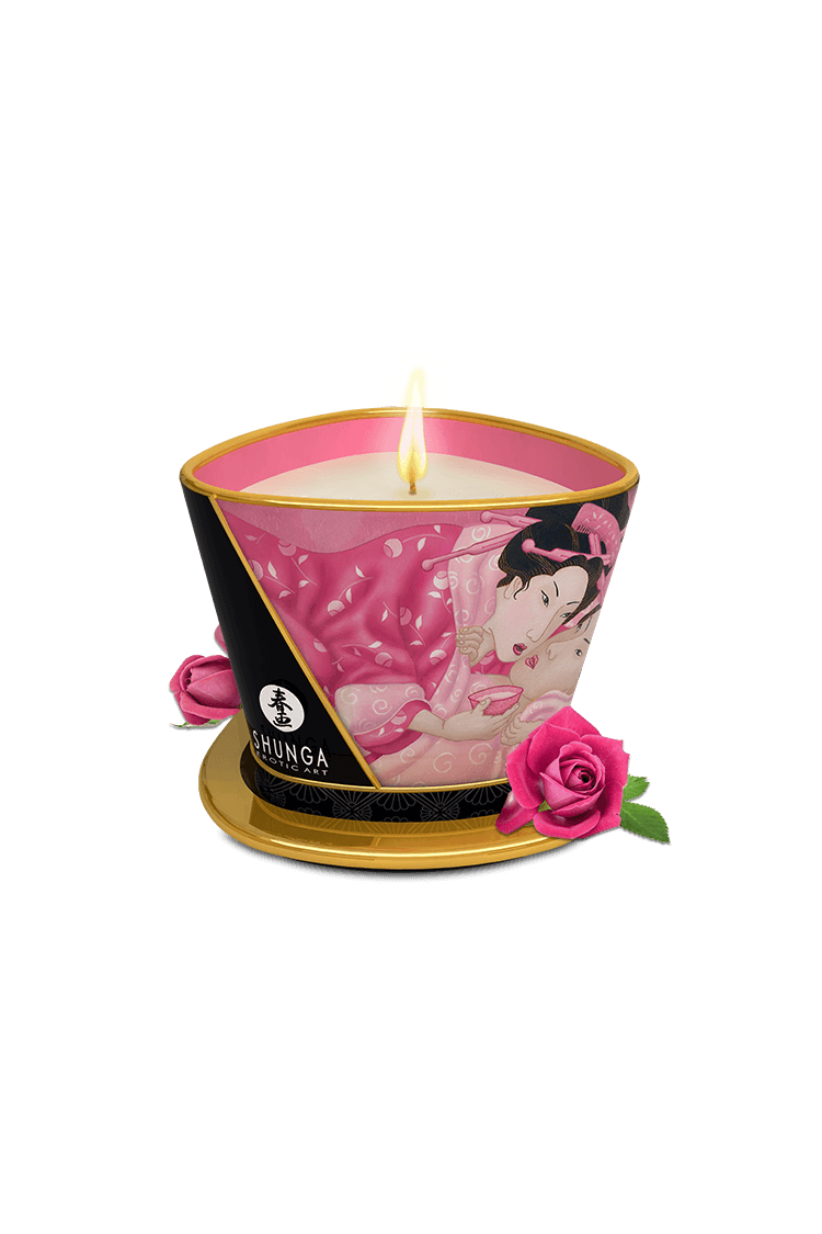 Świeca Do Masażu O Zapachu Różanych Aphrodisia Massage Candle 170 Ml Shunga