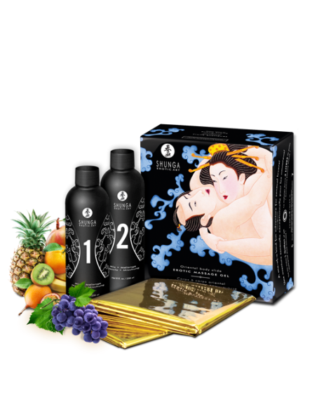 Zestaw Żeli Do Masażu O Zapachu Owoców Egzotycznych Exotic Fruits 2 X 250 Ml Shunga