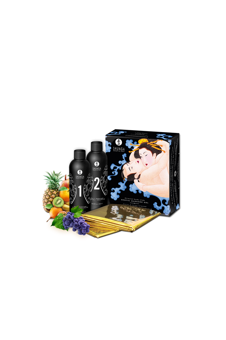 Zestaw Żeli Do Masażu O Zapachu Owoców Egzotycznych Exotic Fruits 2 X 250 Ml Shunga