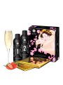 Zestaw Żeli Do Masażu O Zapachu Szampana Z Truskawkami Strawberry & Champagne 2 X 250 Ml Shunga