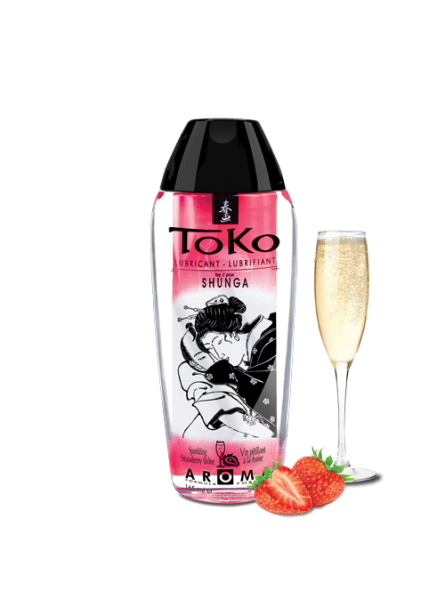 Jadalny Lubrykant O Smaku Szampana Z Truskawkami Toko Aroma Personal Lubricant Sparkling Strawberry Wine 165Ml Shunga