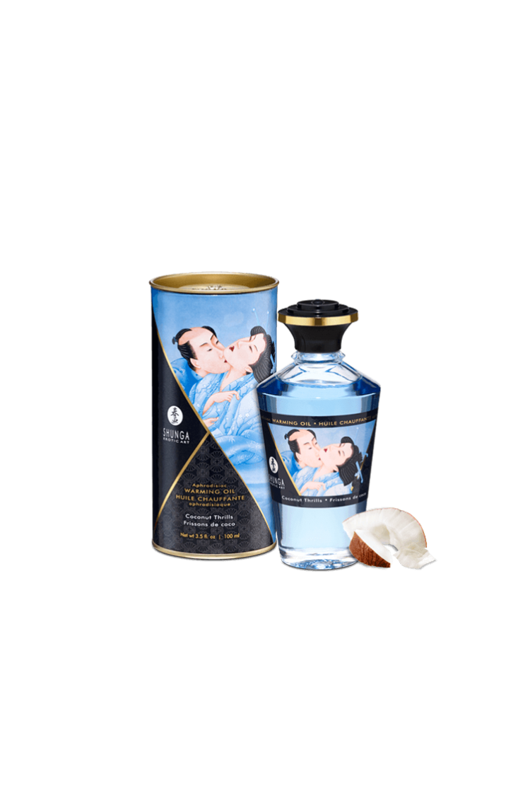 Jadalny Olejek Rozgrzewający Do Miejsc Intymnych O Smaku Kokosowym Aphrodisiac Warming Oil Coconut Thrills 100Ml Shunga