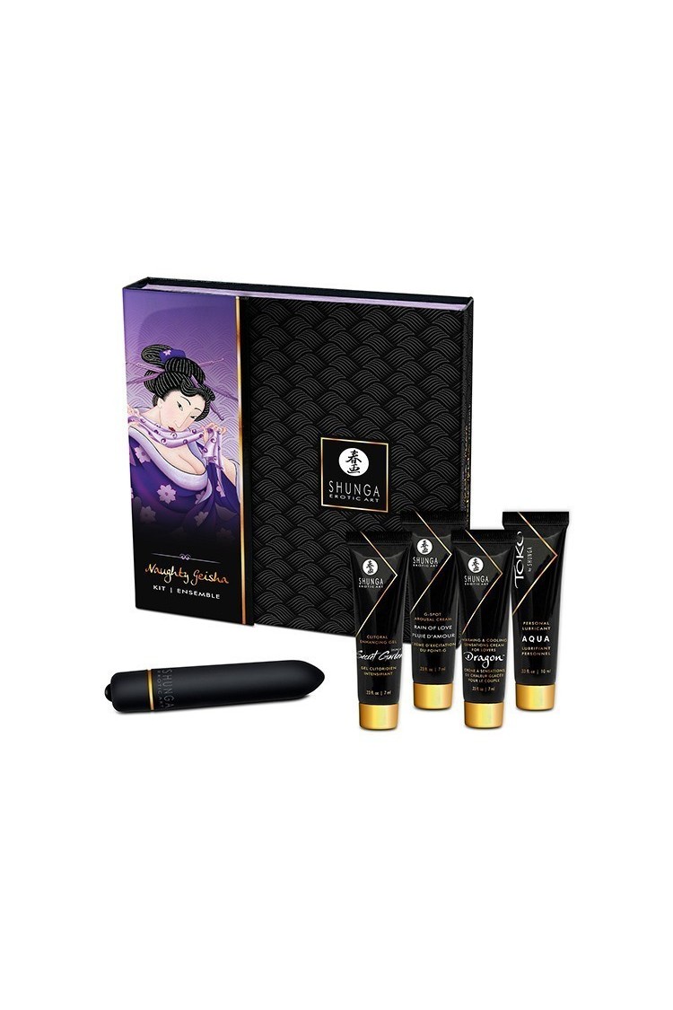 Zestaw Kosmetyków Z Małym Wibratorkiem Naughty Geisha Kit Shunga