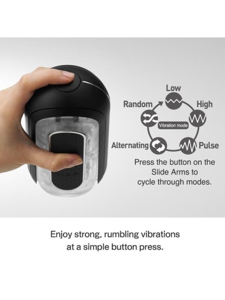 Masturbator Flip Zero Electronic Vibration Black Tenga