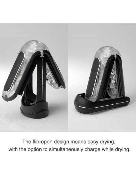 Masturbator Flip Zero Electronic Vibration Black Tenga