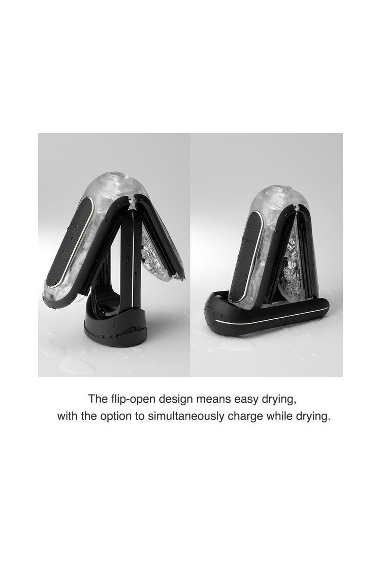 Masturbator Flip Zero Electronic Vibration Black Tenga