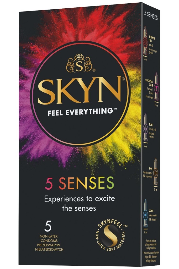 Skyn 5 Senses Prezerwatywy Nielateksowe 5 Sztuk Unimil