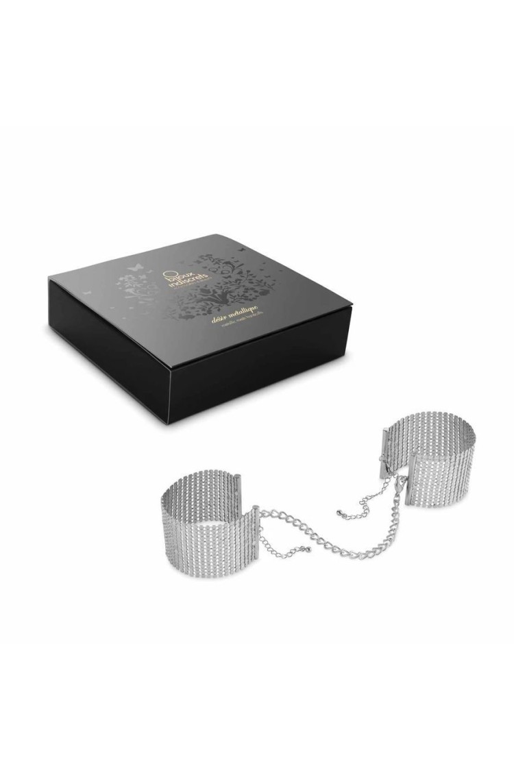 Kajdanki Desir Metallique Mesh Silver Handcuffs Bijoux Indiscrets