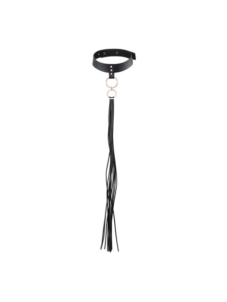 Obróżka z chwostem MAZE Tassel Choker Black Bijoux Indiscrets