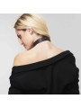 Obróżka z chwostem MAZE Tassel Choker Black Bijoux Indiscrets