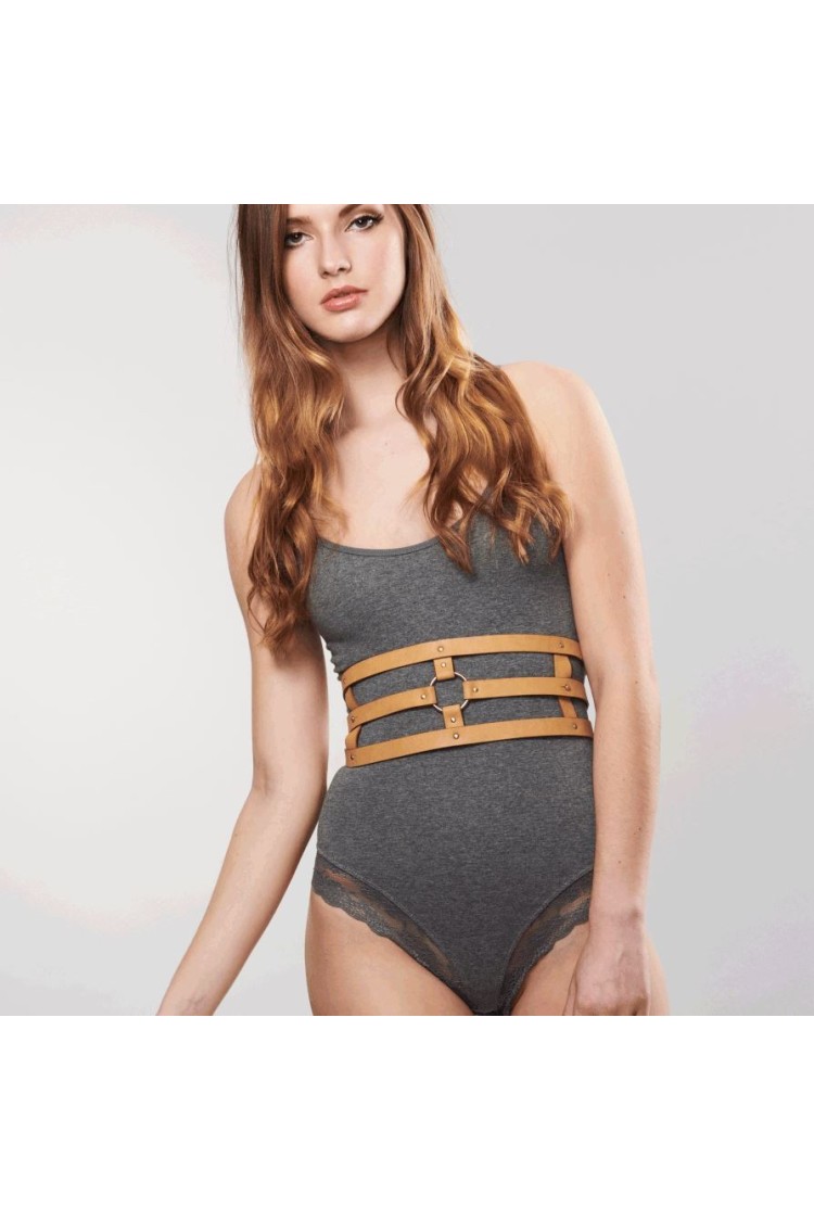 Pas na talię Maze Wide Belt Brown Bijoux Indiscrets