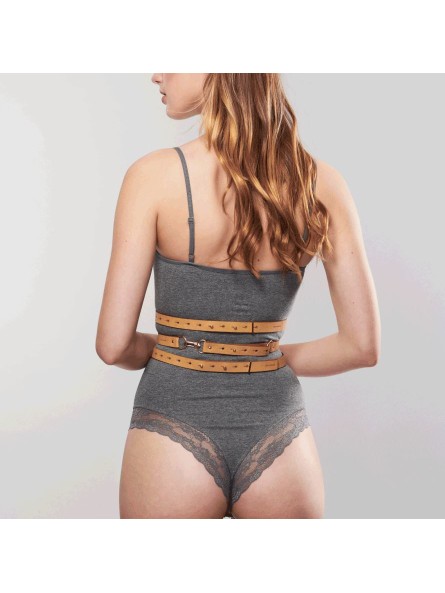 Pas na talię Maze Wide Belt Brown Bijoux Indiscrets