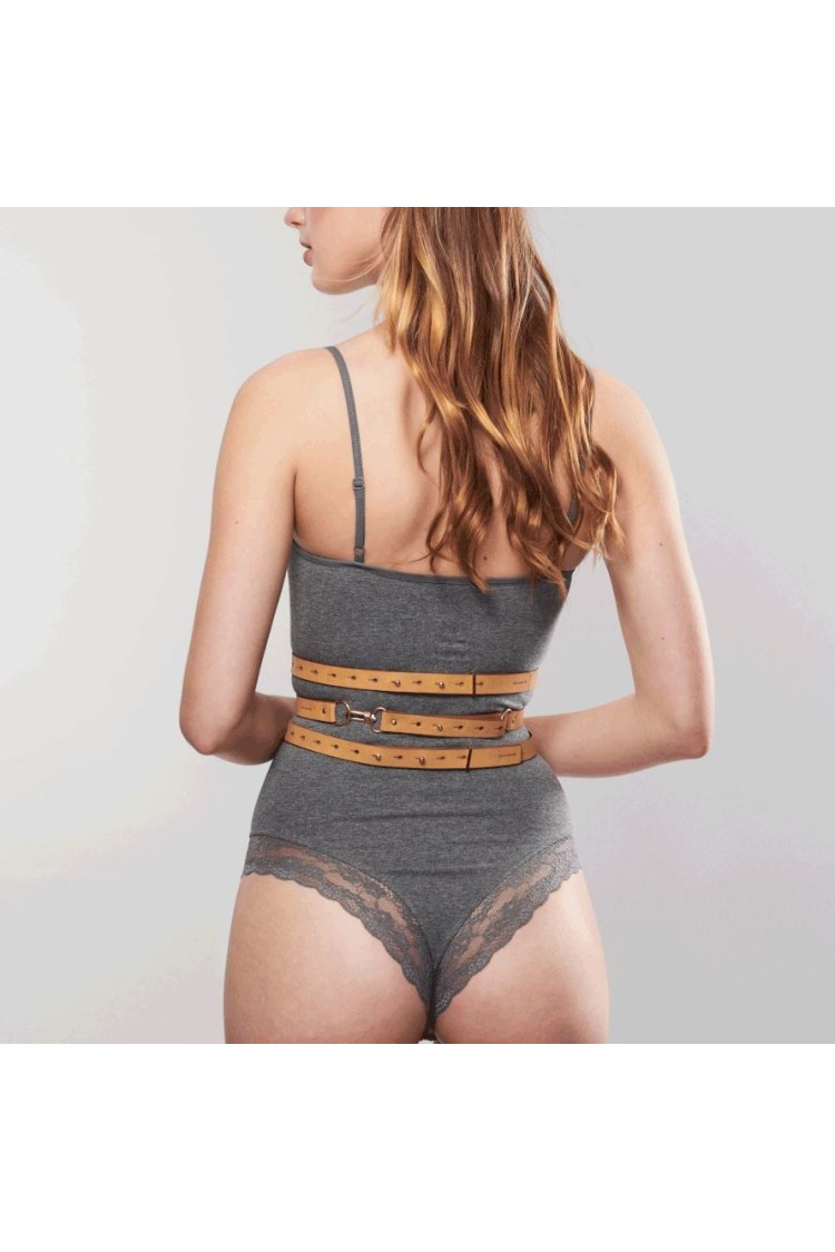 Pas na talię Maze Wide Belt Brown Bijoux Indiscrets