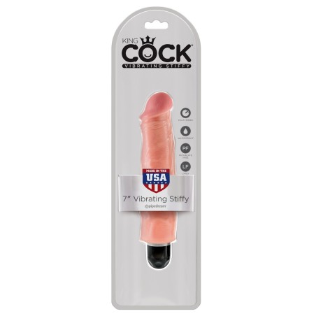 7' Vibrating Stiffy Flesh Realistyczny Wibrator Cielisty 17Cm King Cock