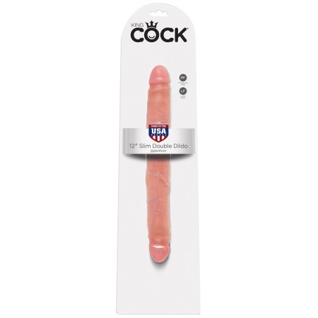 12' Slim Double Dildo Fleshpodwójne Dildo Cieliste 30Cm King Cock