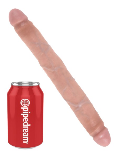 12' Slim Double Dildo Fleshpodwójne Dildo Cieliste 30Cm King Cock