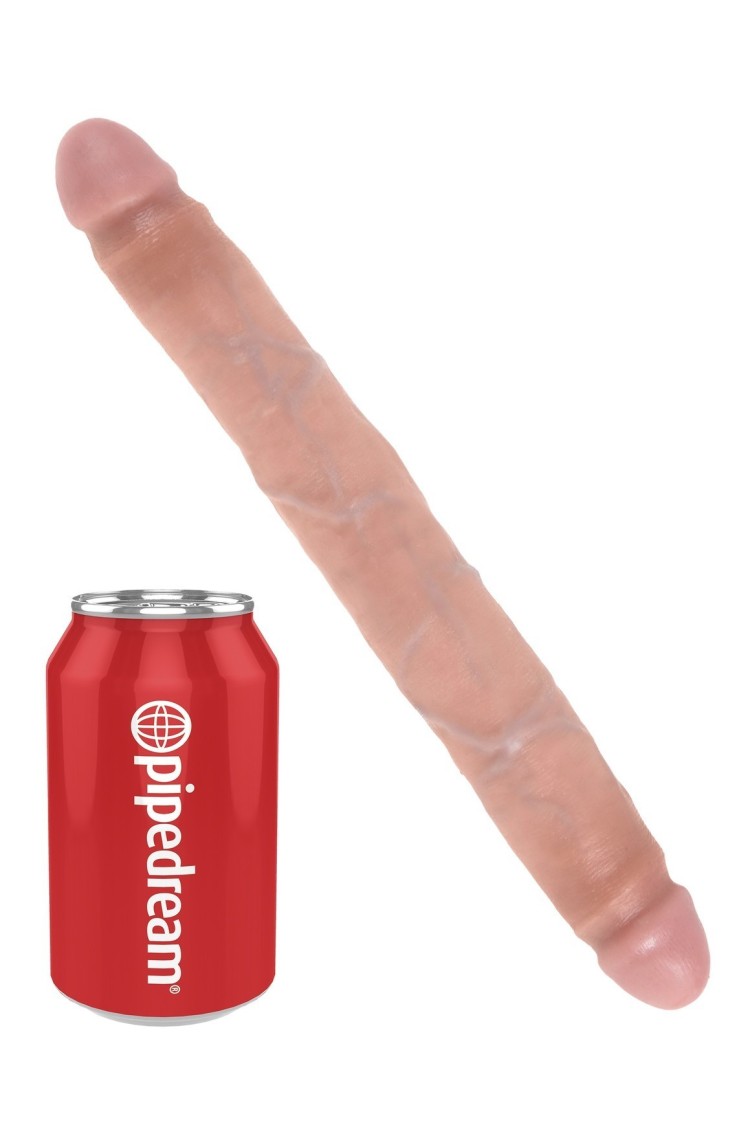 12' Slim Double Dildo Fleshpodwójne Dildo Cieliste 30Cm King Cock