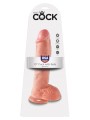 10' Cock With Balls Flesh Dildo Z Jądrami Cieliste 25 Cm King Cock