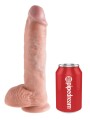 10' Cock With Balls Flesh Dildo Z Jądrami Cieliste 25 Cm King Cock