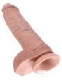 10' Cock With Balls Flesh Dildo Z Jądrami Cieliste 25 Cm King Cock
