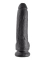 9' Cock With Balls Black Dildo Z Jądrami Czarne 23Cm King Cock