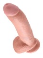 9' Cock With Balls Flesh Dildo Z Jądrami Cieliste 23Cm King Cock