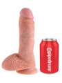 8' Cock With Balls Flesh Dildo Z Jądrami Cieliste 20Cm King Cock