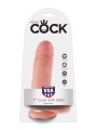 7' Cock With Balls Flesh Dildo Z Jądrami Cieliste 18Cm King Cock