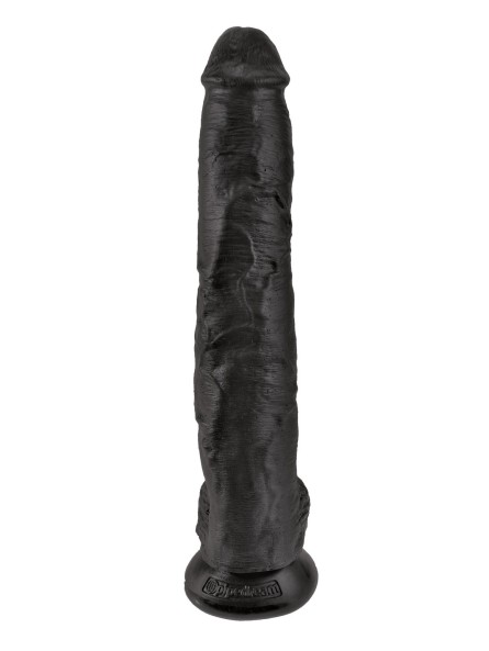 14' Cock With Balls Black Dildo Z Jądrami Czarne 35Cm King Cock
