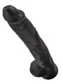 14' Cock With Balls Black Dildo Z Jądrami Czarne 35Cm King Cock